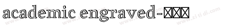 academic engraved字体转换